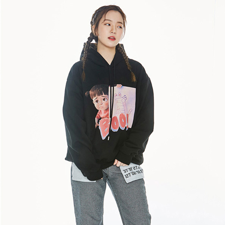 MONSTERS X acmé de la vie CRAYON HOODIE (BOO) BLACK