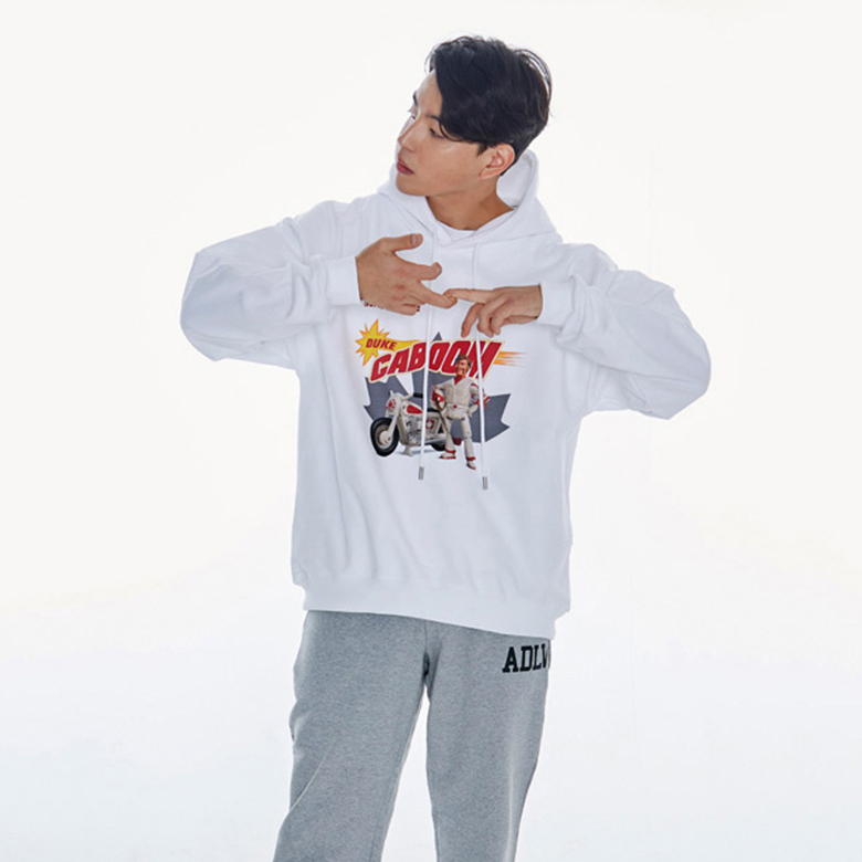TOY STORY X acmé de la vie COLOR CHIP HOODIE (DUKE CABOOM) WHITE