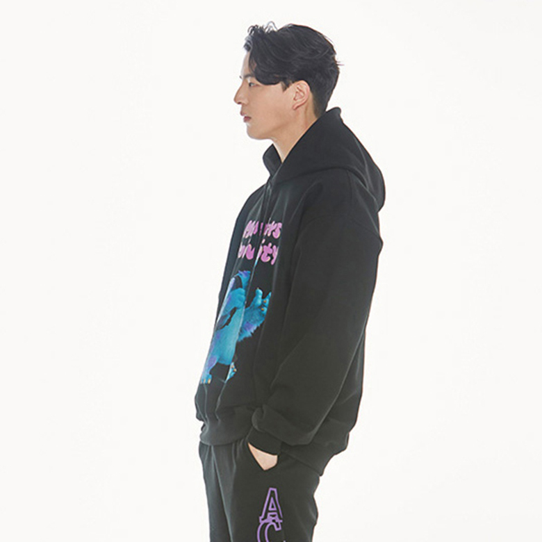 MONSTERS X acmé de la vie MONSTERS UNIVERSITY_HOODIE BLACK
