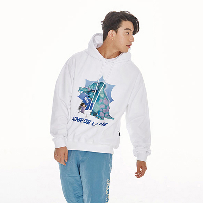 MONSTERS X acmé de la vie MONSTERS_FRIEND HOODIE WHITE