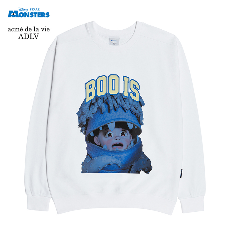 MONSTERS X acmé de la vie SWEATSHIRT (BOO) WHITE