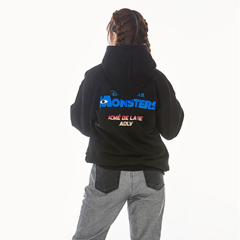 MONSTERS X acmé de la vie CRAYON HOODIE (BOO) BLACK