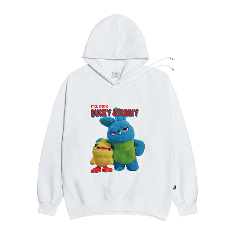 TOY STORY X acmé de la vie DUCKY & BUNNY_HOODIE WHITE