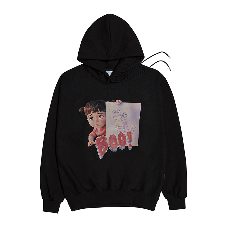 MONSTERS X acmé de la vie CRAYON HOODIE (BOO) BLACK