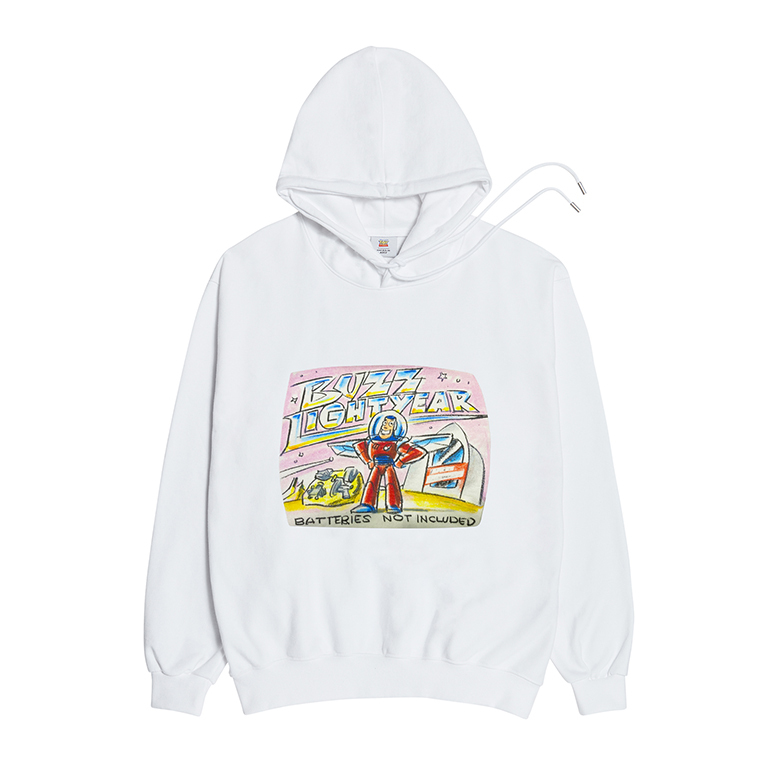 TOY STORY X acmé de la vie CRAYON HOODIE (BUZZ) WHITE