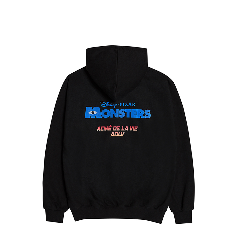 MONSTERS X acmé de la vie CRAYON HOODIE (BOO) BLACK