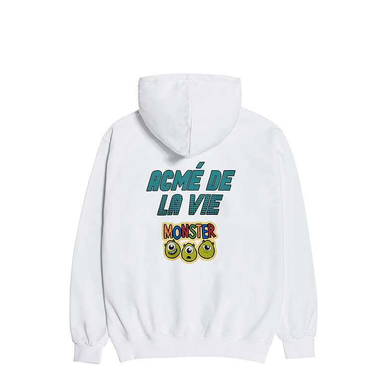 MONSTERS X acmé de la vie SKATEBOARD HOODIE (MIKE) WHITE