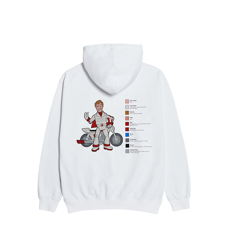 TOY STORY X acmé de la vie COLOR CHIP HOODIE (DUKE CABOOM) WHITE