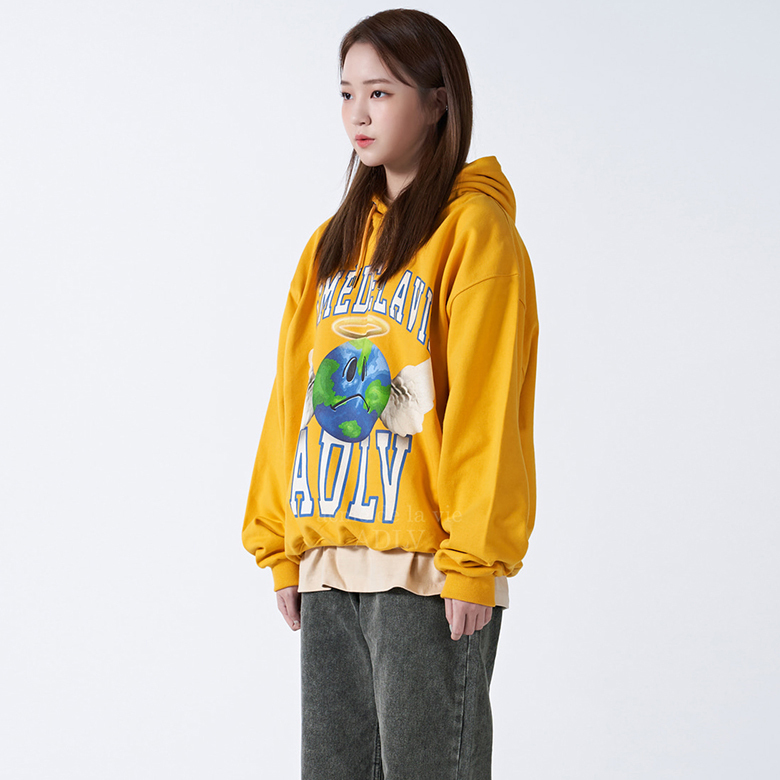 ADLV ANGEL GLOBE HOODIE MUSTARD