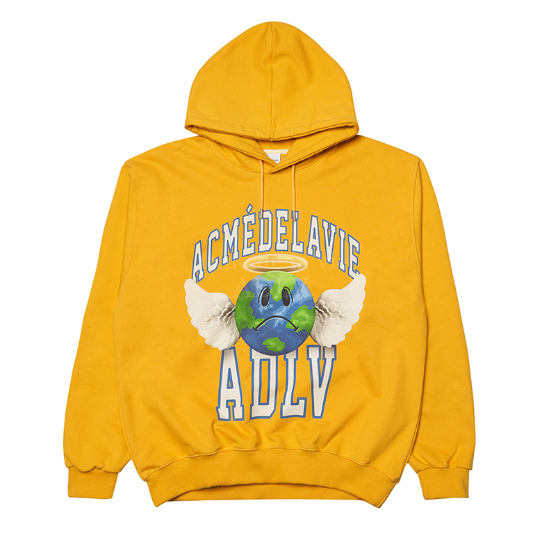 ADLV ANGEL GLOBE HOODIE MUSTARD