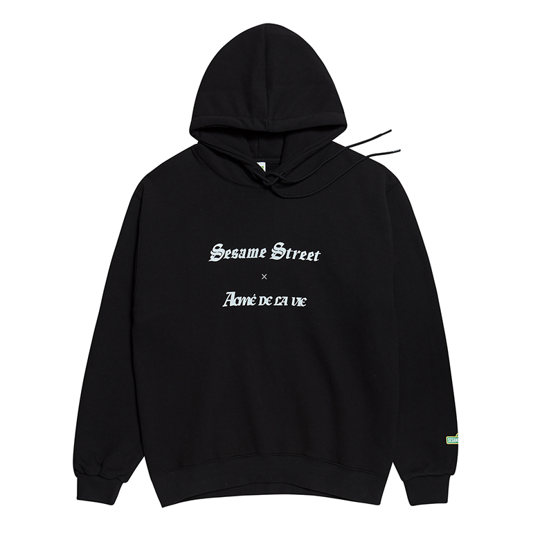 [SESAME STREET X ADLV]SESAME NEWS HOODIE BLACK