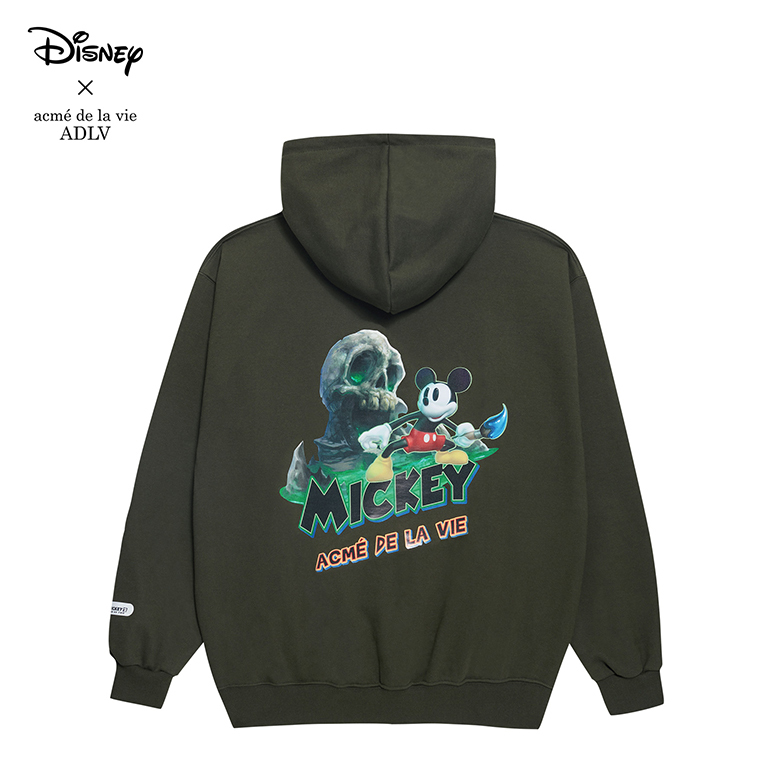 [DISNEY X ADLV] SKULL HOODIE KHAKI (EPIC MICKEY)