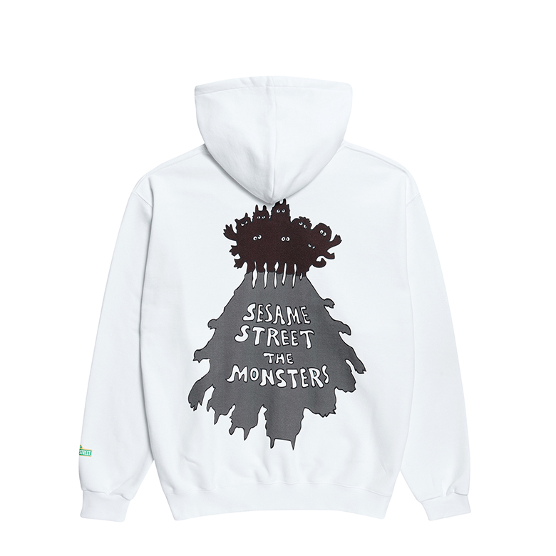 [SESAME STREET X ADLV]MONSTER FAMILY HOODIE WHITE