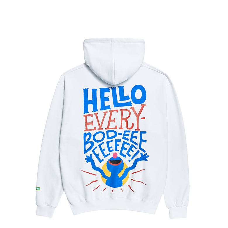 [SESAME STREET X ADLV]HELLO EVERYBODY HOODIE WHITE