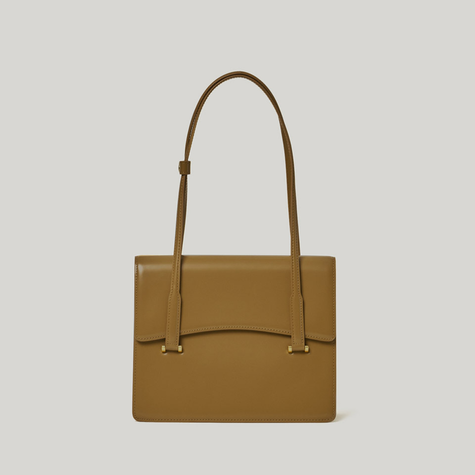 Atelier de LUMEN Charlotte Square Bag / Misty White / Antique Yellow / Organ Brown / Soft Black