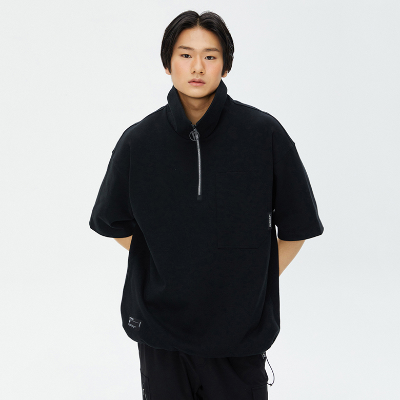Life Work Quarter Zip Half Sleeve Sweatshirt