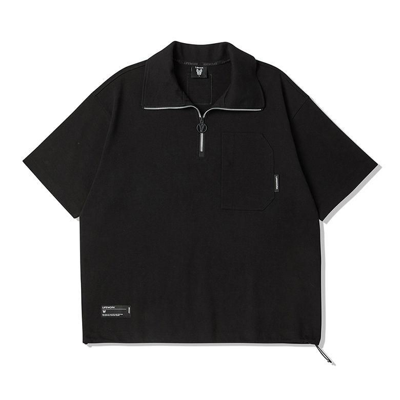 Life Work Quarter Zip Half Sleeve Sweatshirt