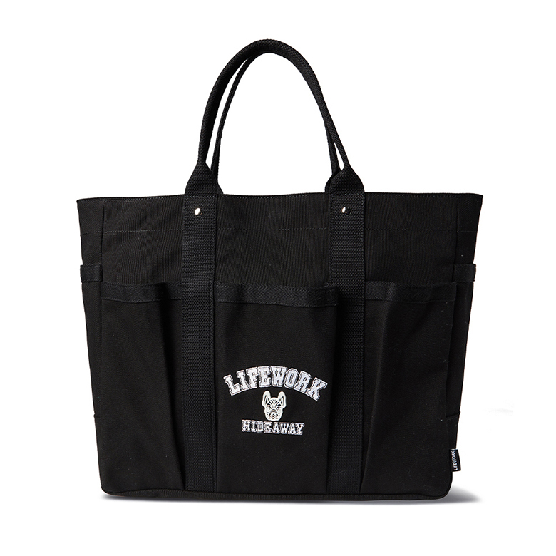 Life Work Logo Zip Closure Tote Bag