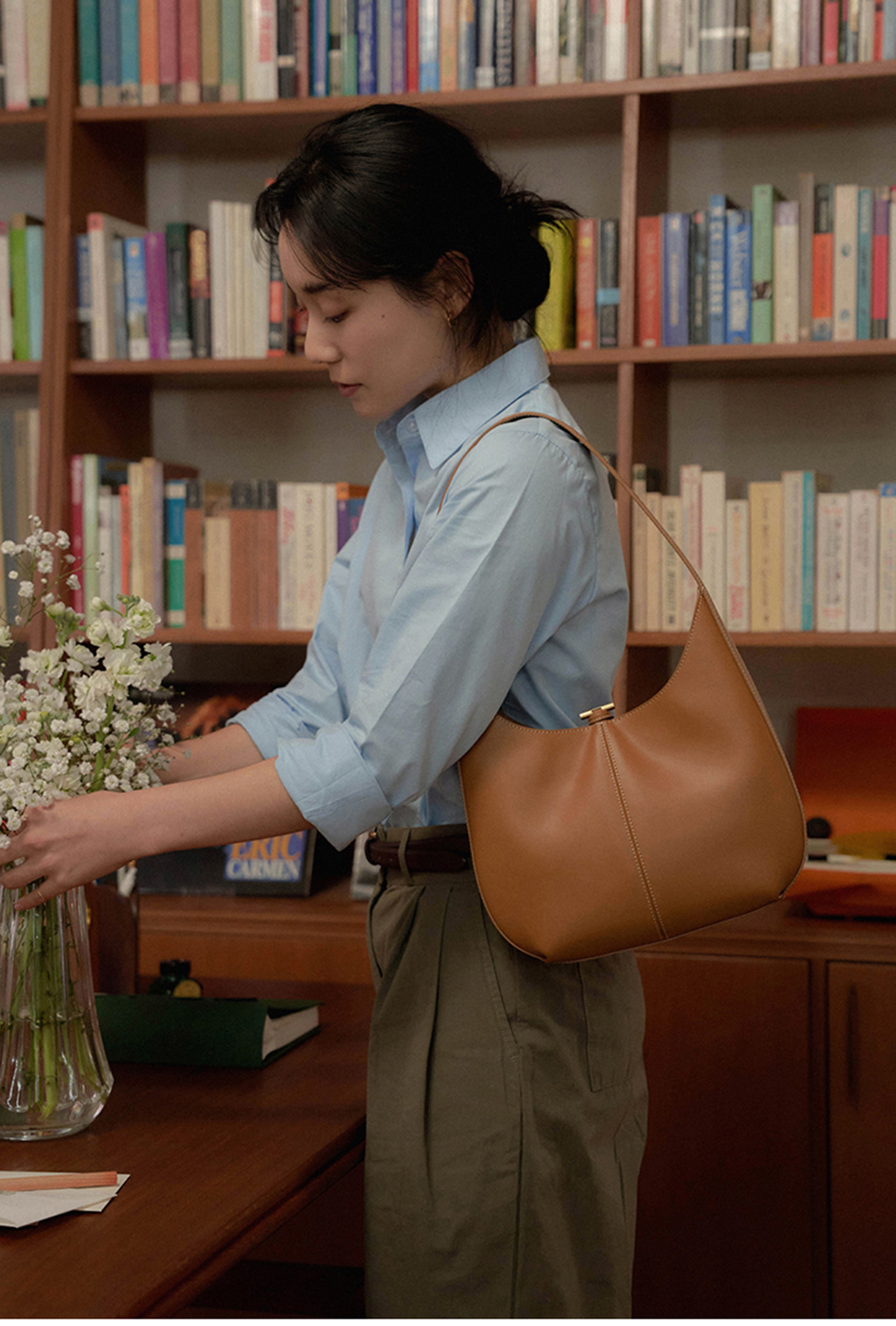 Atelier de LUMEN Panier Hobo Bag / Tan Brown / Organ Brown / Soft