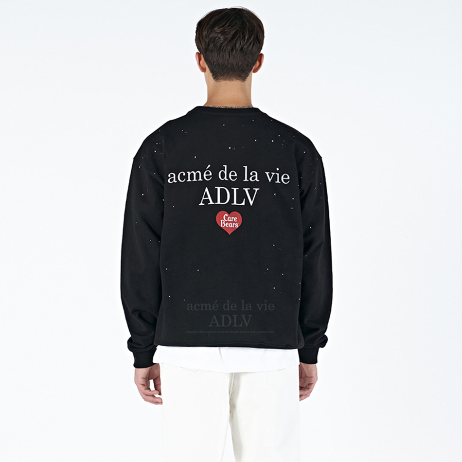 Care bears X acmé de la vie TELESCOPE SWEATSHIRTS BLACK