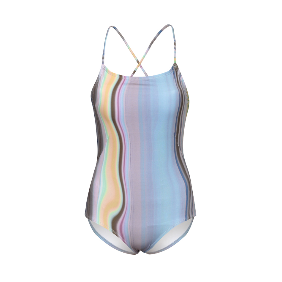 PISCESS Holographic One-Piece Swimsuit_Sky blue