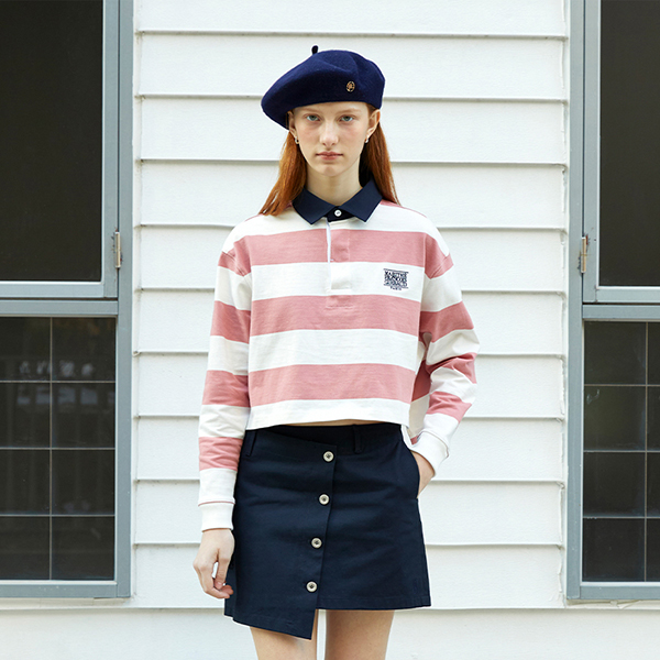 MARITHÉ FRANÇOIS GIRBAUD STRIPE RUGBY LONG SLEEVE