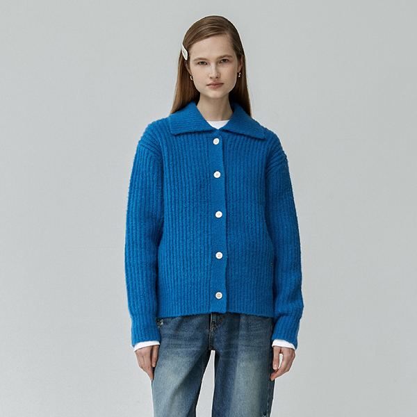 MARITHÉ FRANÇOIS GIRBAUD MOHAIR COLLAR CARDIGAN