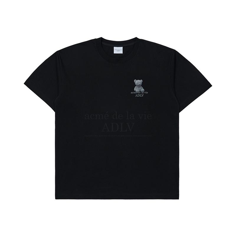関税込☆ACME DE LA VIE★L LINE BEAR SHORT SLEEVE T-SHIRT acme de la vie Unisex Black Fuzzy Rabbit Short Sleeve Tee
