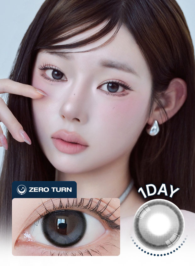 LensVery ZERO TURN — Noowner 1Day Cream Gray (1 day / 10p)