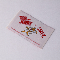 Custom woven labels with personalized logos for clothing brands