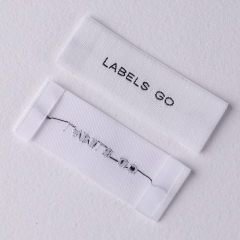 Custom woven labels with personalized logos for clothing brands