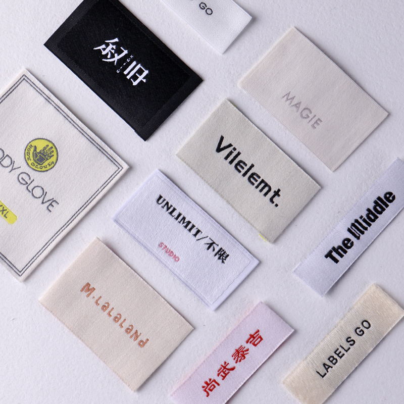 Cotton Woven Labels Made By Computerized Automatic Woven Machine With Personalized Logos