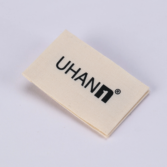 Beige cotton  printed labels