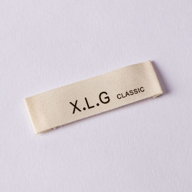 Beige cotton  printed labels