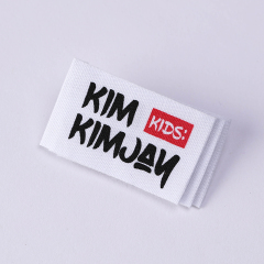 White cotton printed labels