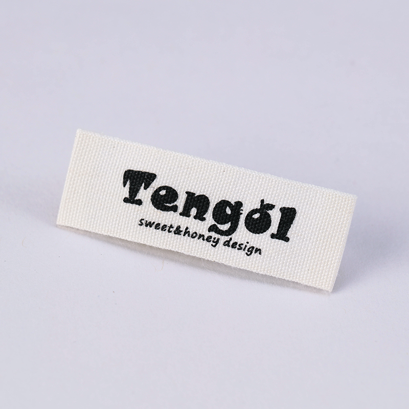 Off-White cotton printed labels