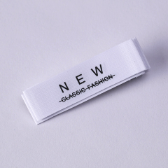 Beige matte polyester label