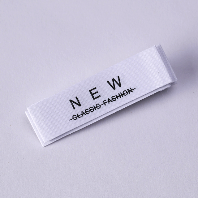 Beige matte polyester label