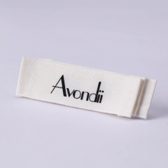 Off-White cotton printed labels