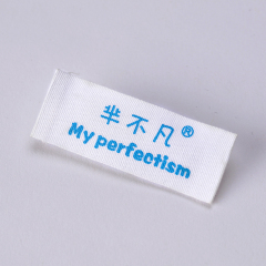 White cotton printed labels