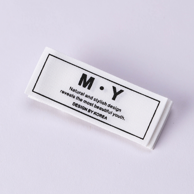 Off-White cotton printed labels