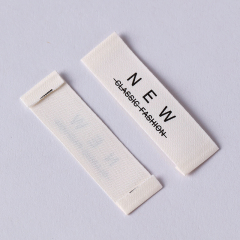 Beige matte polyester label