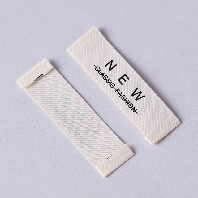 Beige matte polyester label