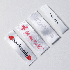 white satin woven label