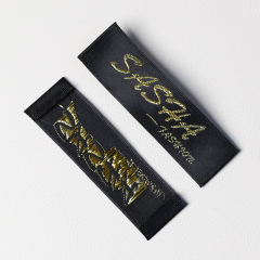 black satin woven label