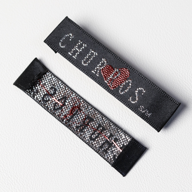 black satin woven label