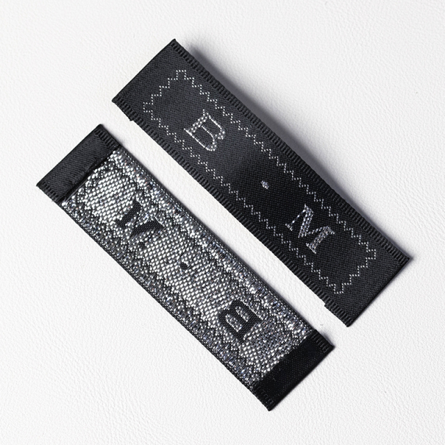 black satin woven label