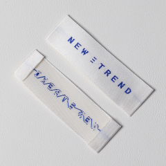white satin woven label