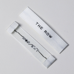 white satin woven label