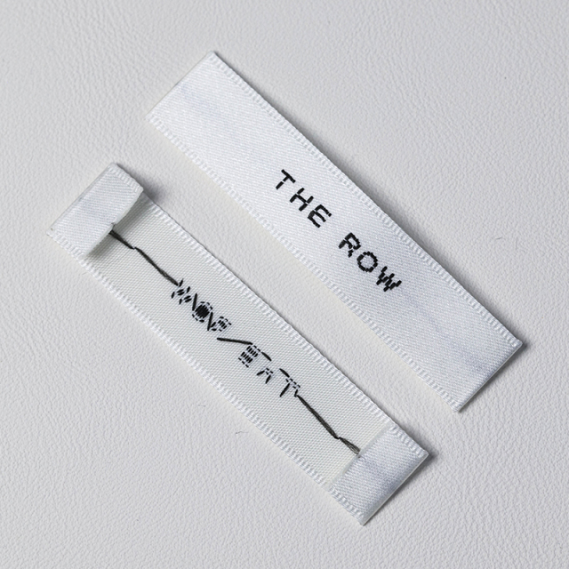 white satin woven label